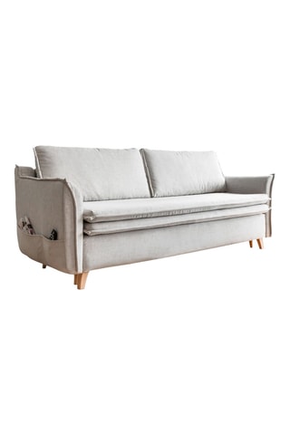 Canapé convertible Charming Charlie - Beige - 3 places - En polyester