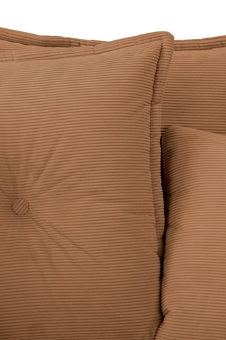 Canapé convertible Lazy Lukka - Rouge brique - 3 places - En toucher velours côtelé