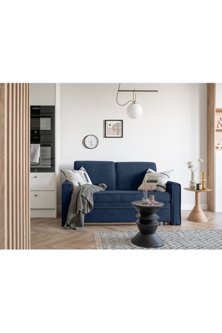 Canapé convertible Lucky Lucy - Bleu marine - 3 places - En polyester