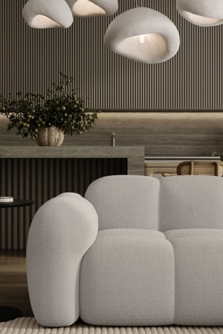 Canapé d’angle droit modulaire symétrique Cloud - Gris clair - 4 places - En polyester