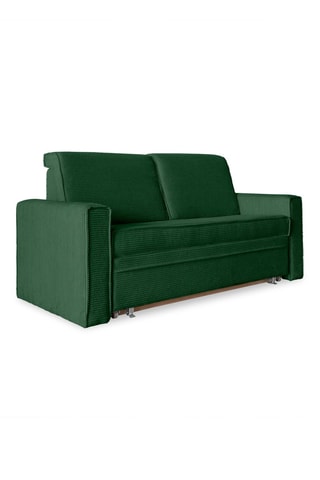 Canapé convertible Lucky Lucy - Vert bouteille - 3 places - En polyester