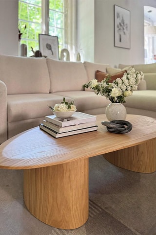 Table basse en chêne Miuf - 127 x 33 x 66 cm