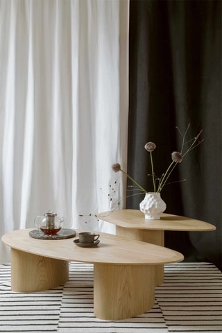 Table basse en chêne Miuf - 127 x 33 x 66 cm