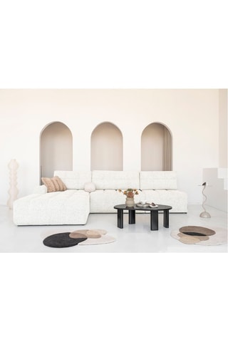 Canapé d’angle modulable convertible Lulu - Beige - 5 places - En polyester