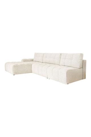 Canapé d’angle modulable convertible Lulu - Beige - 5 places - En polyester