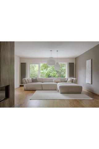 Canapé d’angle droit modulaire Gatsby - Beige - 6 places - En polyester