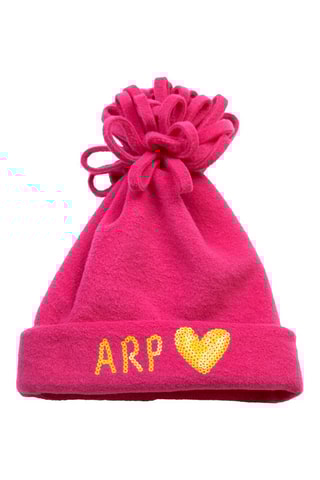 Berretto con pompon - Fucsia