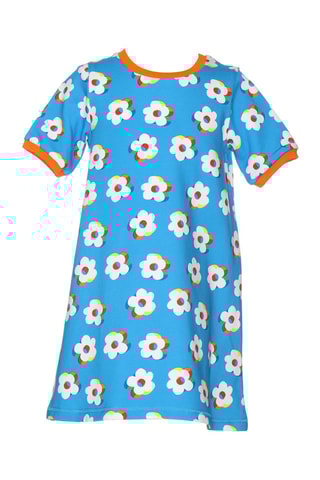 Abito t-shirt - Celeste e bianco