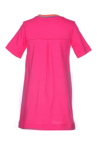 Abito t-shirt - Fucsia e bianco