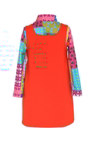 Abito effetto trompe-l’œil - Arancione e blu