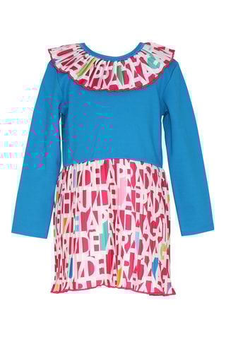 Abito effetto trompe-l’œil - Celeste e rosa