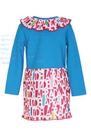 Abito effetto trompe-l’œil - Celeste e rosa