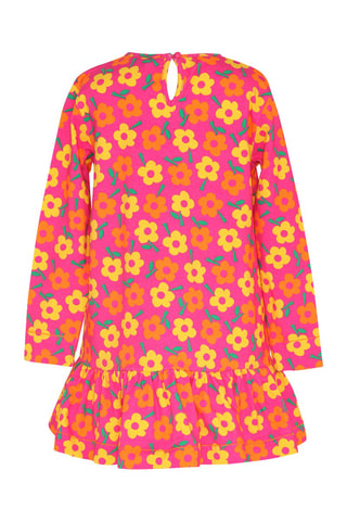 Abito con volant - Arancione e giallo