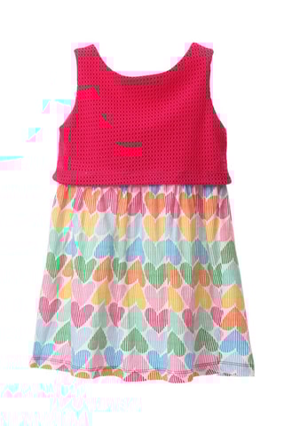 Abito bimateriale - Rosa