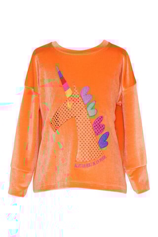 Felpa in velluto - Arancione