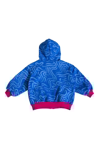 Cardigan con cappuccio - Blu