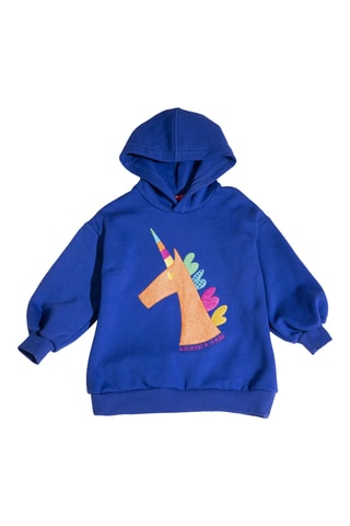 Felpa con cappuccio - Blu