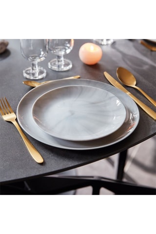 6 assiettes à dessert en verre opale Diwali - 19 cm