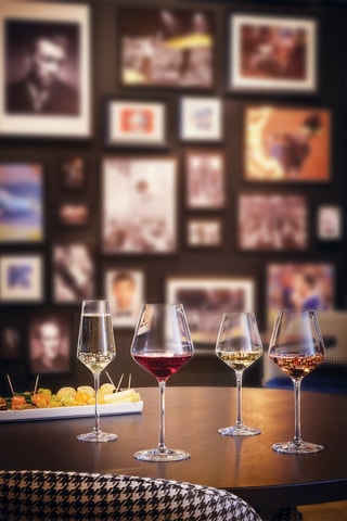 6 x verres à pied en cristallin Distinction - 28 cl 