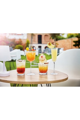 6 verres à pied en verre ultra transparent Macassar - 35 cl