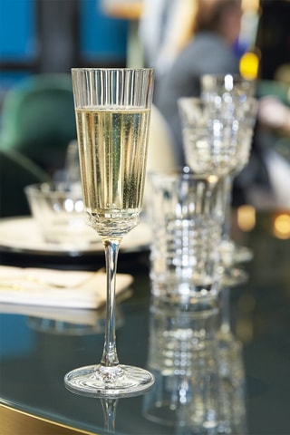 6 flûtes en verre ultra transparent Macassar - 17 cl