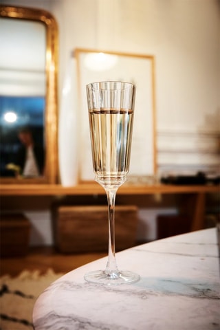 6 flûtes en verre ultra transparent Macassar - 17 cl