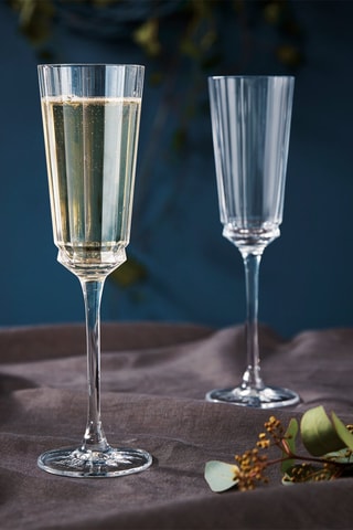6 flûtes en verre ultra transparent Macassar - 17 cl