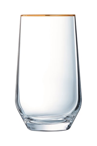 4 verres à eau en cristal Ultime Bord Or - 40 cl