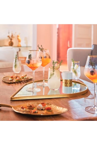 4 verres à eau en cristal Ultime Bord Or - 40 cl