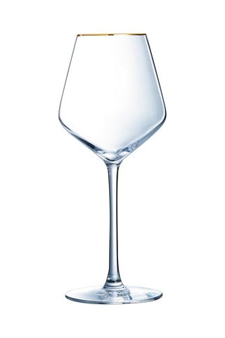 4 verres à pied en cristal Ultime Bord Or - 38 cl