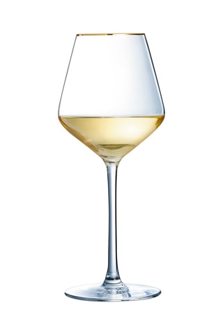 4 verres à pied en cristal Ultime Bord Or - 38 cl