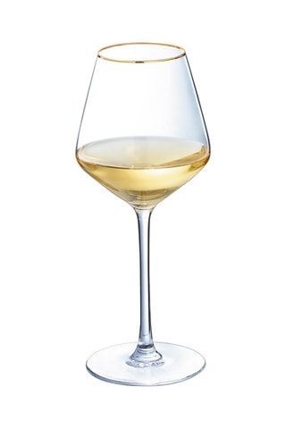 4 verres à pied en cristal Ultime Bord Or - 38 cl