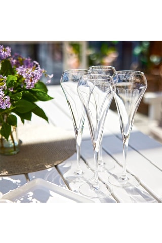6 flûtes en cristallin Open Up - 20 cl