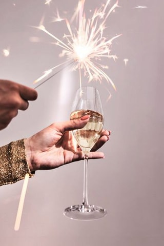 4 flûtes en cristallin Swirly - 24 cl