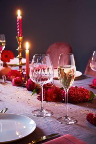 4 flûtes en cristallin Swirly - 24 cl