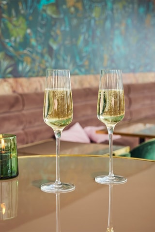 6 flûtes en cristallin Symétrie - 21 cl