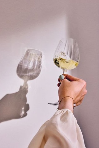 4 verres à pied en cristallin Swirly - 35 cl