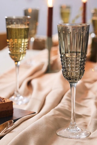 4 flûtes en cristallin  Rendez-Vous Brume -  17 cl