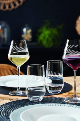 4 verres à eau en cristallin  Intense -  40 cl