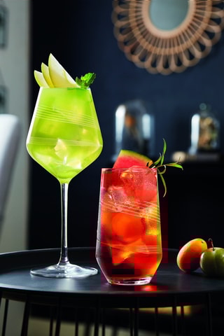 4 verres à eau en cristallin  Intense -  40 cl