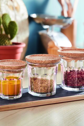 Pot en verre avec couvercle  Storing Box Cork -  18 cl