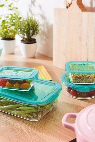 Boîte de conservation en verre avec couvercle en plastique sans BPA  Keep'n Box -  38 cl