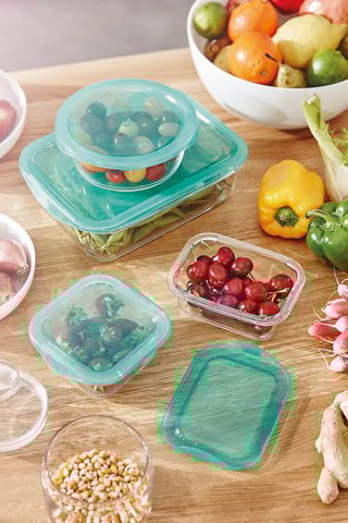 Boîte de conservation en verre avec couvercle en plastique sans BPA  Keep'n Box -  38 cl