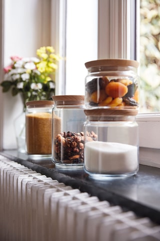 Pot de conservation en verre avec couvercle en bois  Pure Jar Wood -  0,5 l