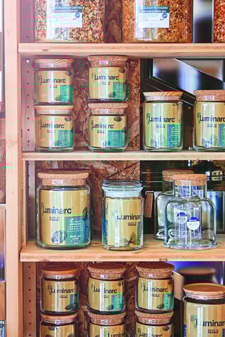 Pot de conservation en verre avec couvercle en bois  Pure Jar Wood -  0,75 l