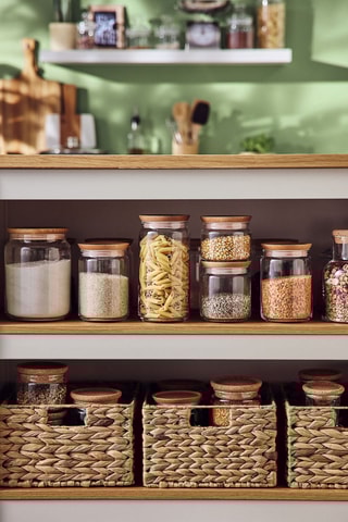 Pot de conservation en verre avec couvercle en bois  Pure Jar Wood -  1 l