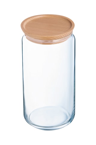 Pot de conservation en verre avec couvercle en bois  Pure Jar Wood -  1,5 l