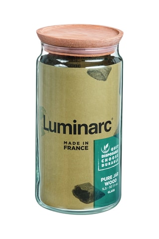 Pot de conservation en verre avec couvercle en bois  Pure Jar Wood -  1,5 l