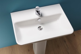 Lavabo en céramique non meulé Struktura Blanc