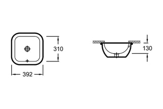 Vasque à encastrer Vox Blanc
